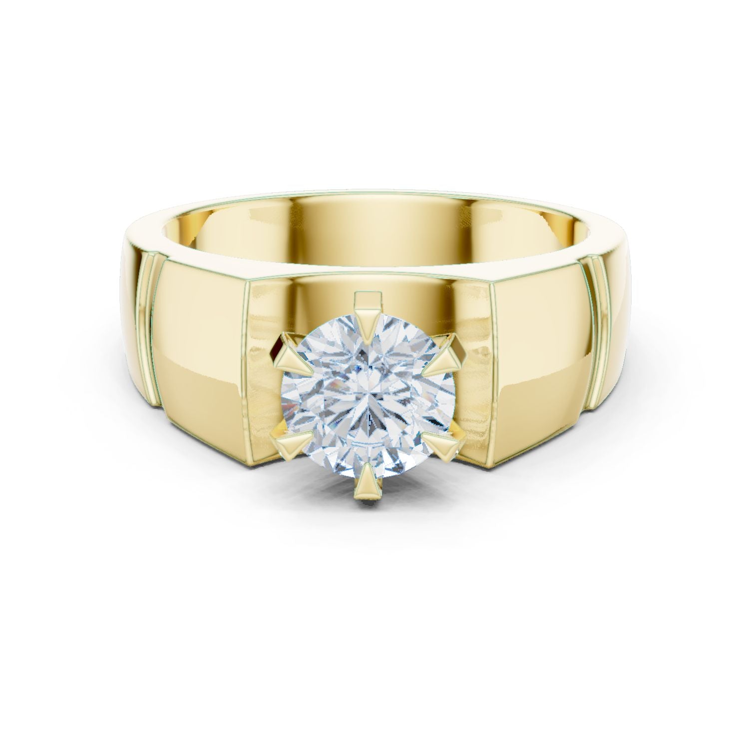 Men's Round Lab Grown Diamond Ring