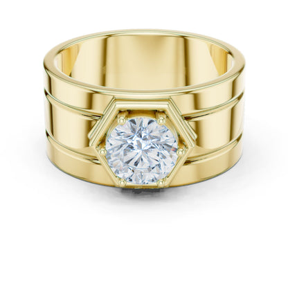 Men's Round Lab Grown Diamond Ring