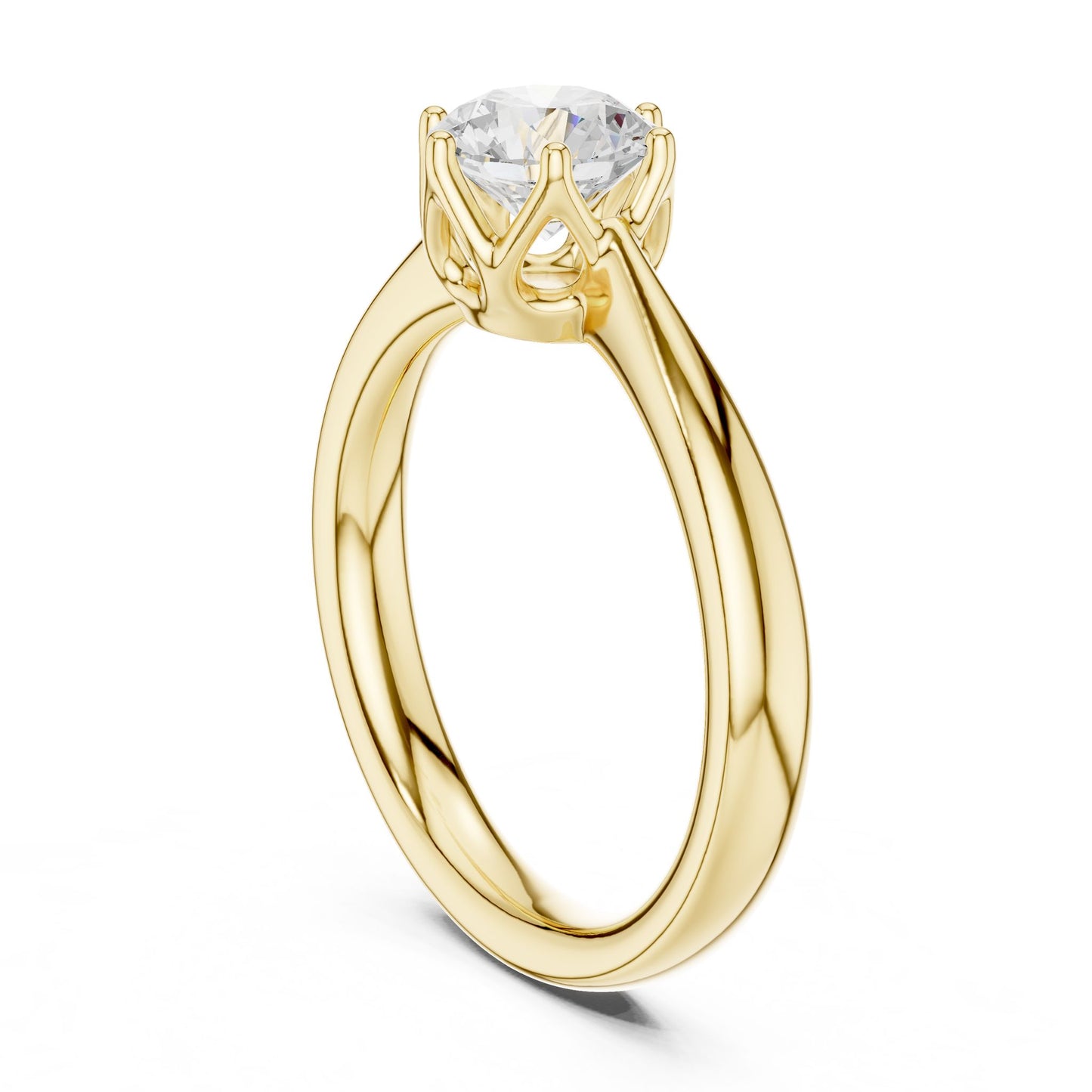 Round Lab Grown Diamond Solitaire Engagement Ring