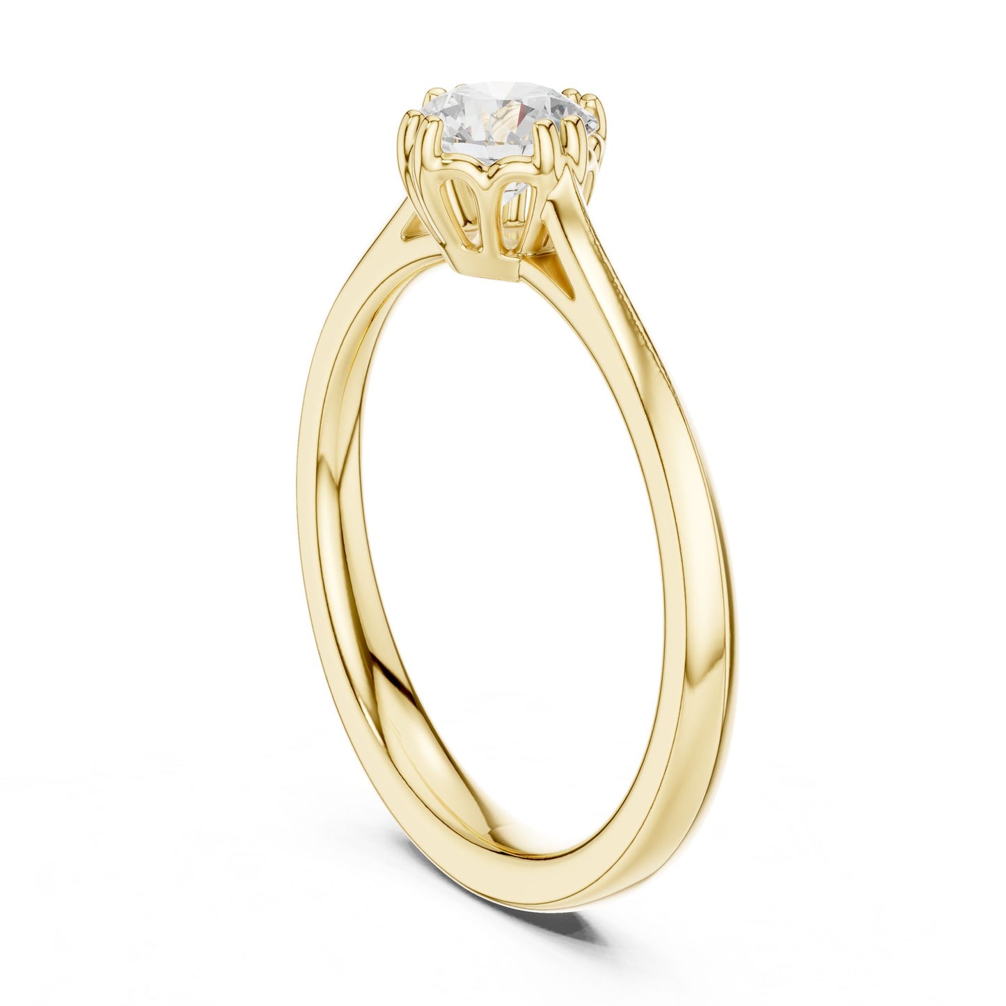 Round Lab Grown Diamond Solitaire Engagement Ring