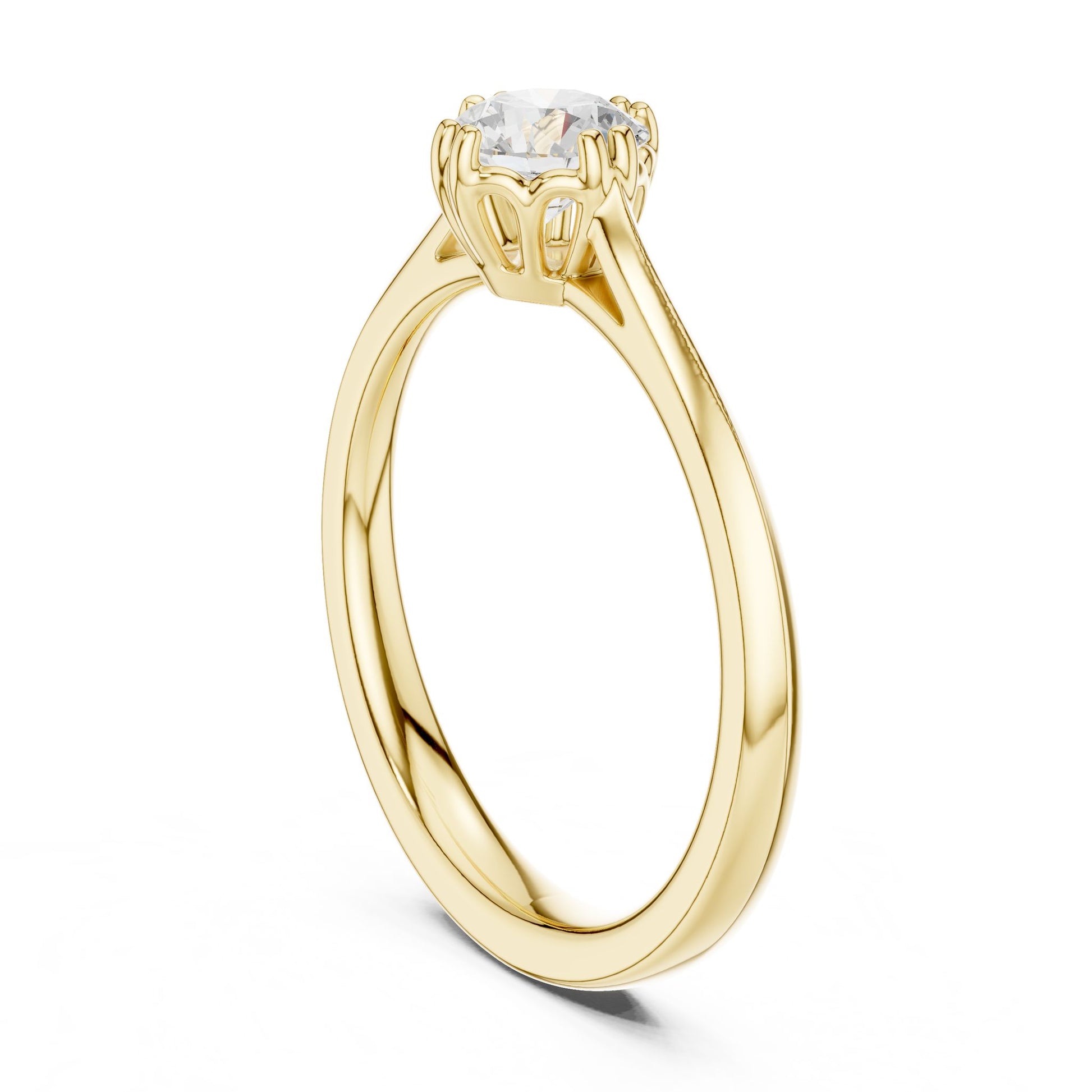 Round Lab Grown Diamond Solitaire Engagement Ring