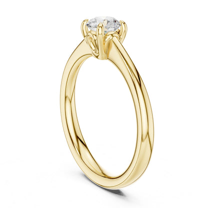 Round Lab Grown Diamond Solitaire Engagement Ring