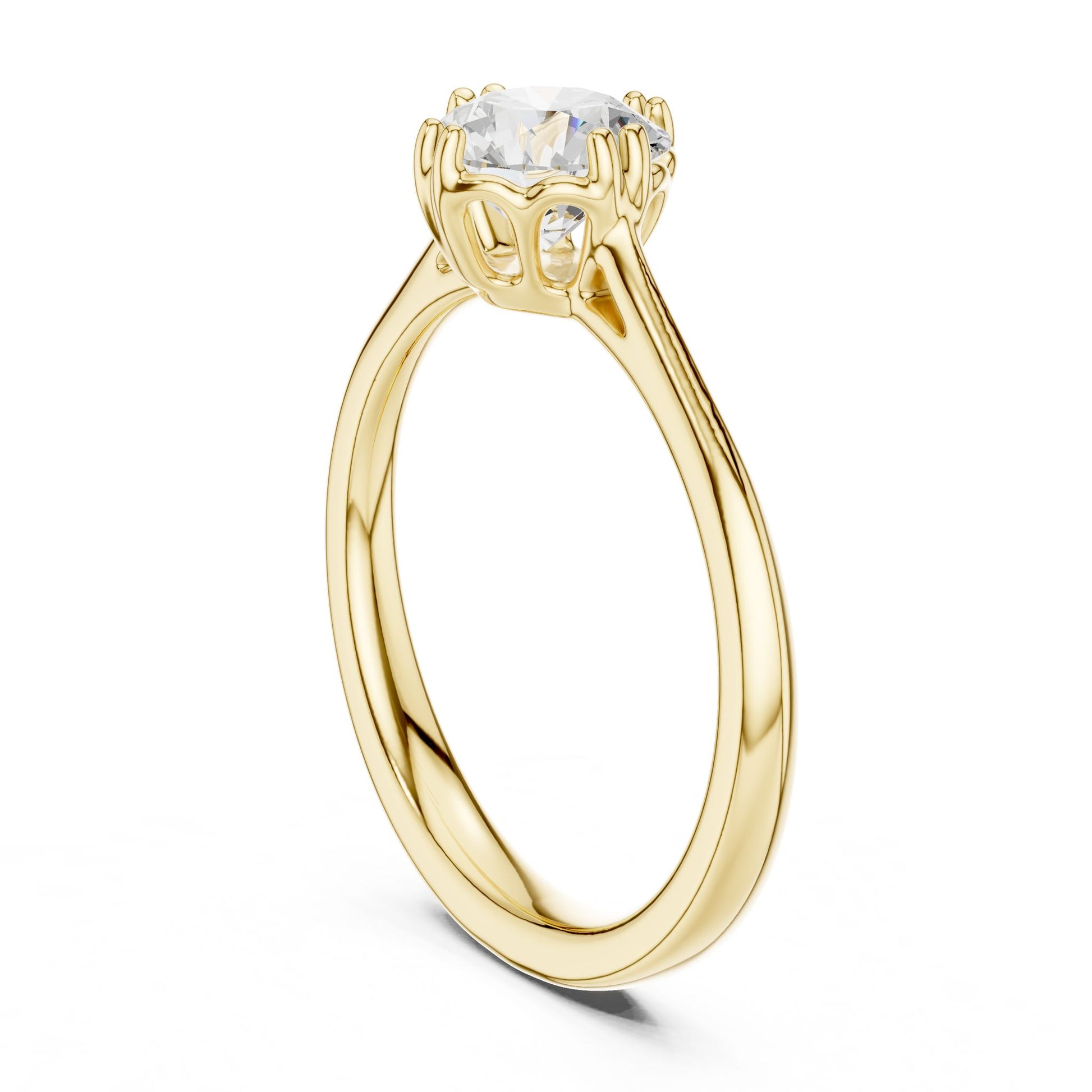 Round Lab Grown Diamond Solitaire Engagement Ring