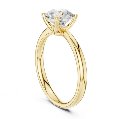 Round Lab Grown Diamond Solitaire Engagement Ring