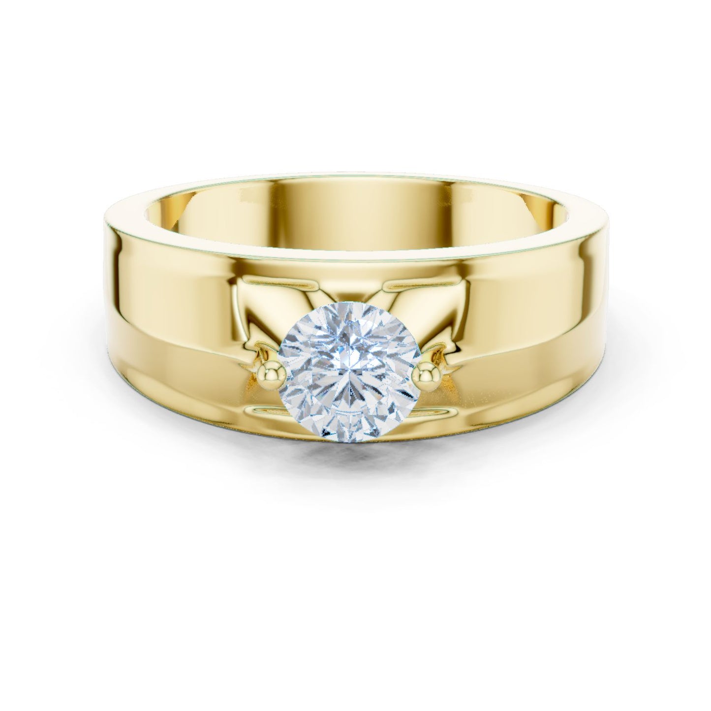 Men's Round Lab Grown Diamond Ring