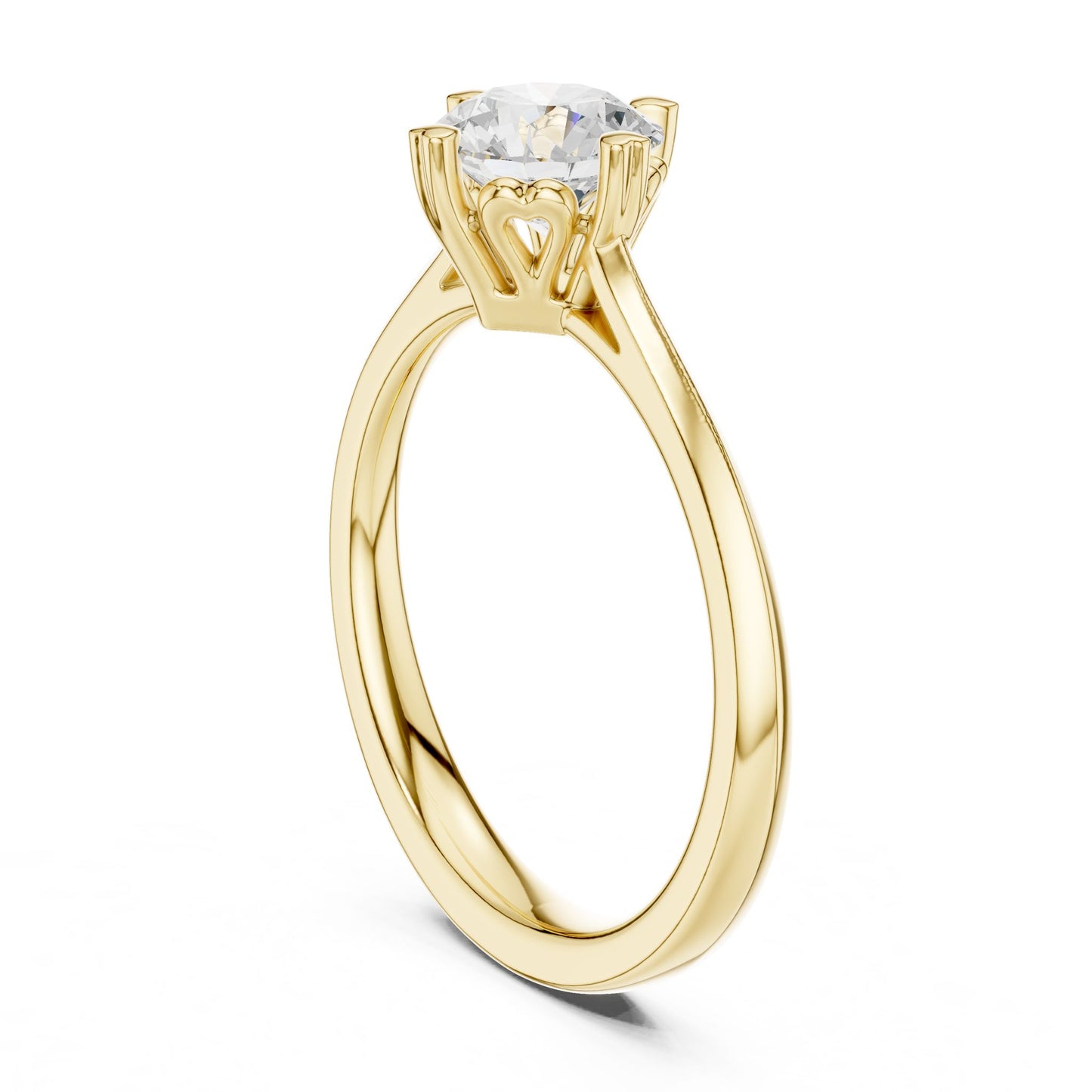 Round Lab Grown Diamond Solitaire Engagement Ring