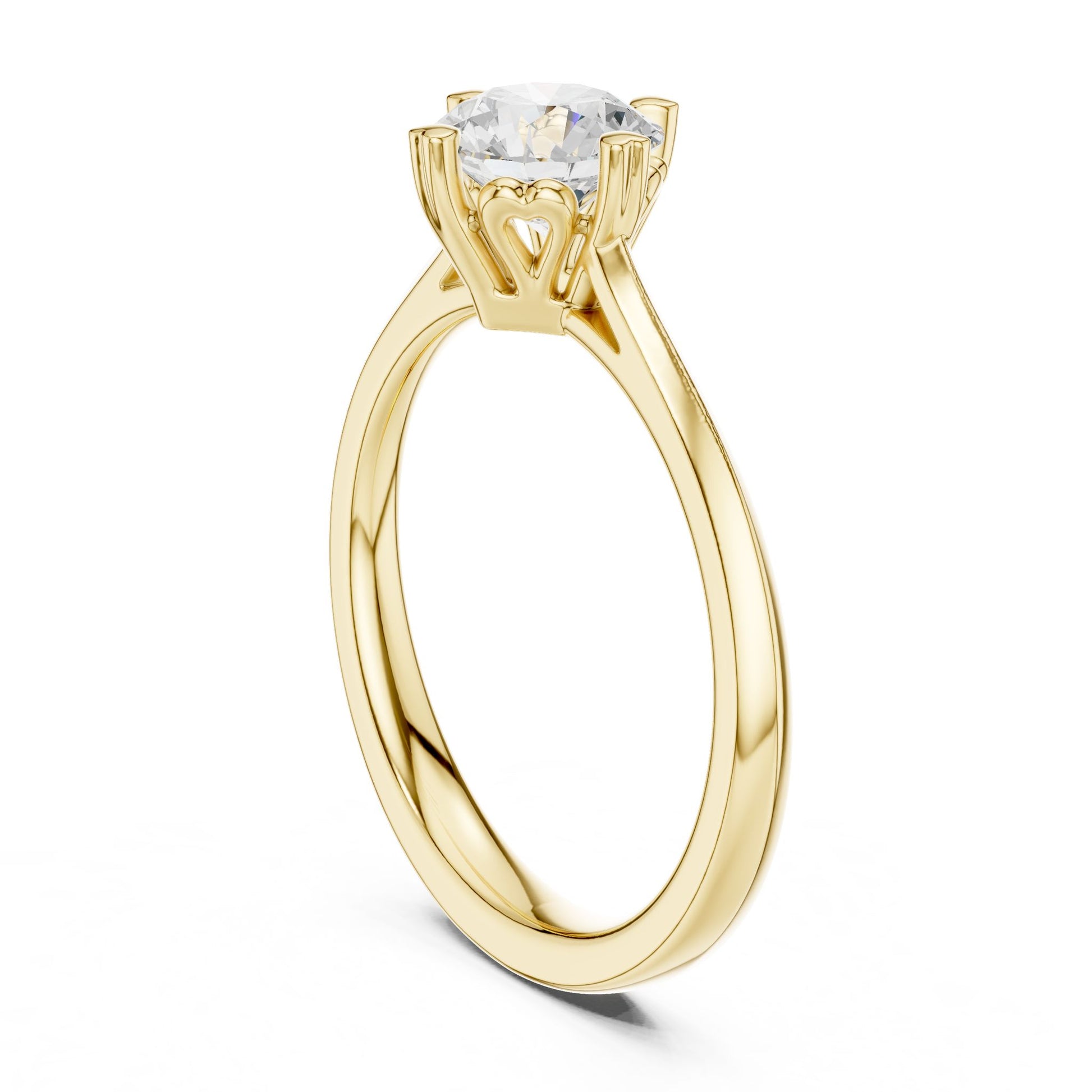Round Lab Grown Diamond Solitaire Engagement Ring