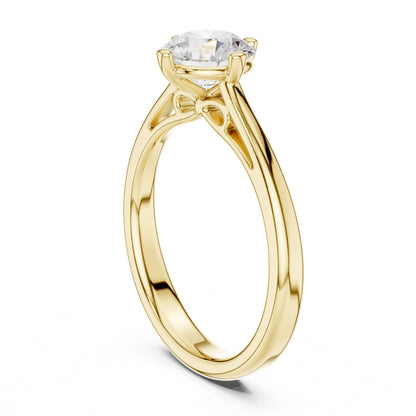 Round Lab Grown Diamond Solitaire Engagement Ring
