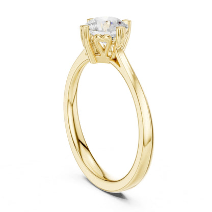 Round Lab Grown Diamond Solitaire Engagement Ring