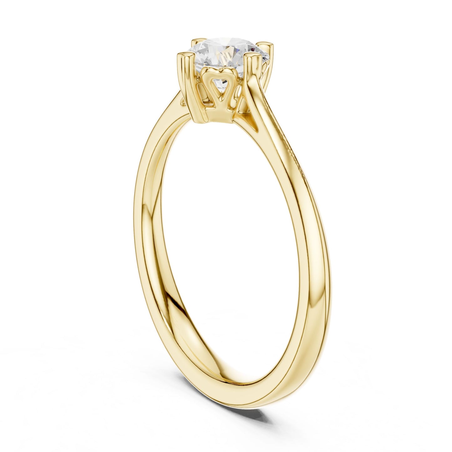 Round Lab Grown Diamond Solitaire Engagement Ring