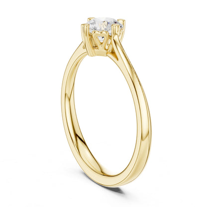Round Lab Grown Diamond Solitaire Engagement Ring