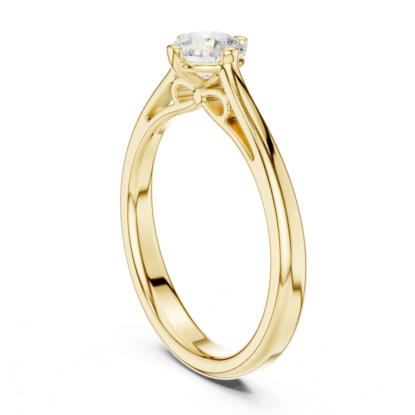 Round Lab Grown Diamond Solitaire Engagement Ring
