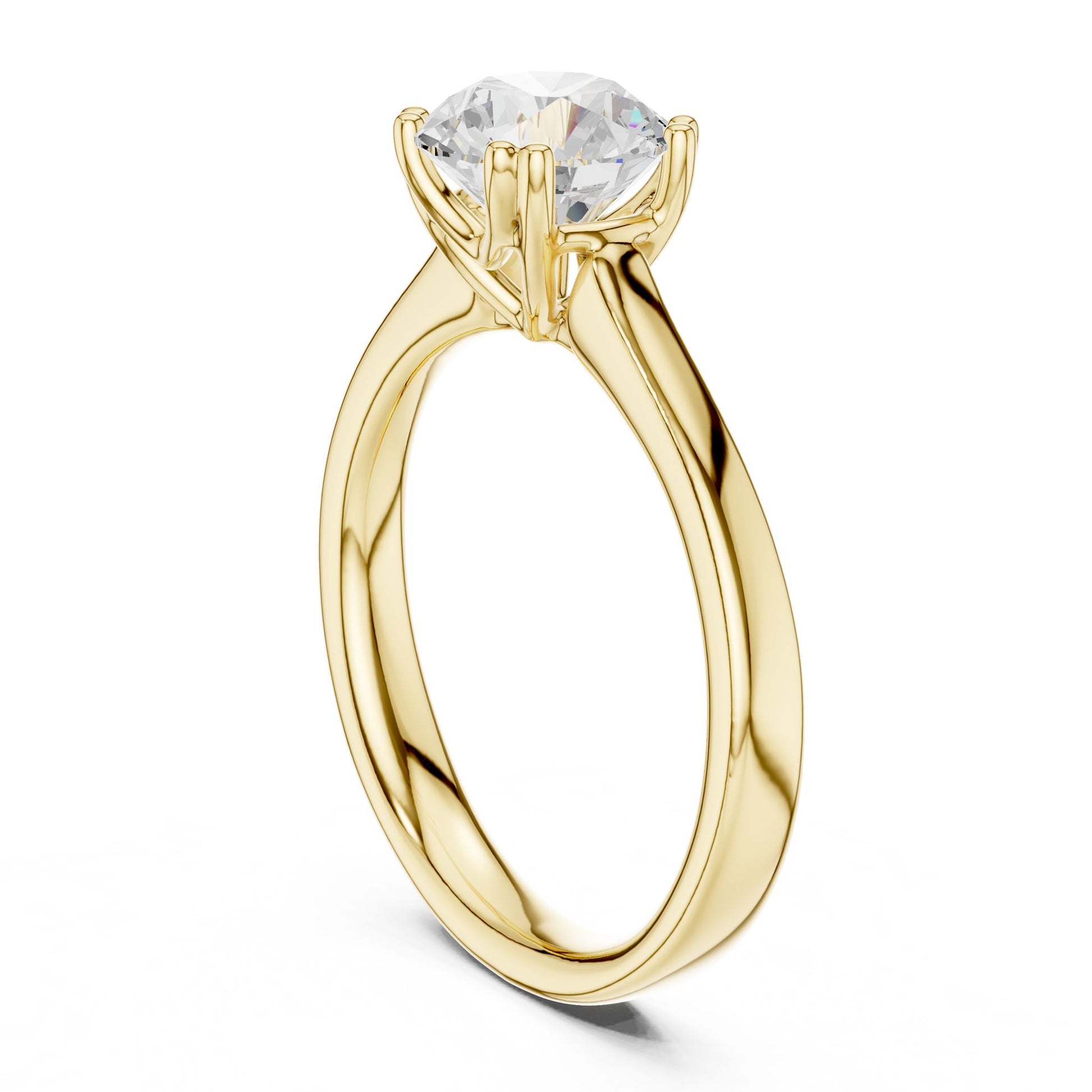 Round Lab Grown Diamond Solitaire Engagement Ring