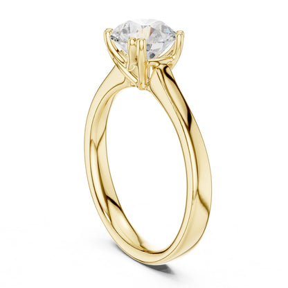 Round Lab Grown Diamond Solitaire Engagement Ring