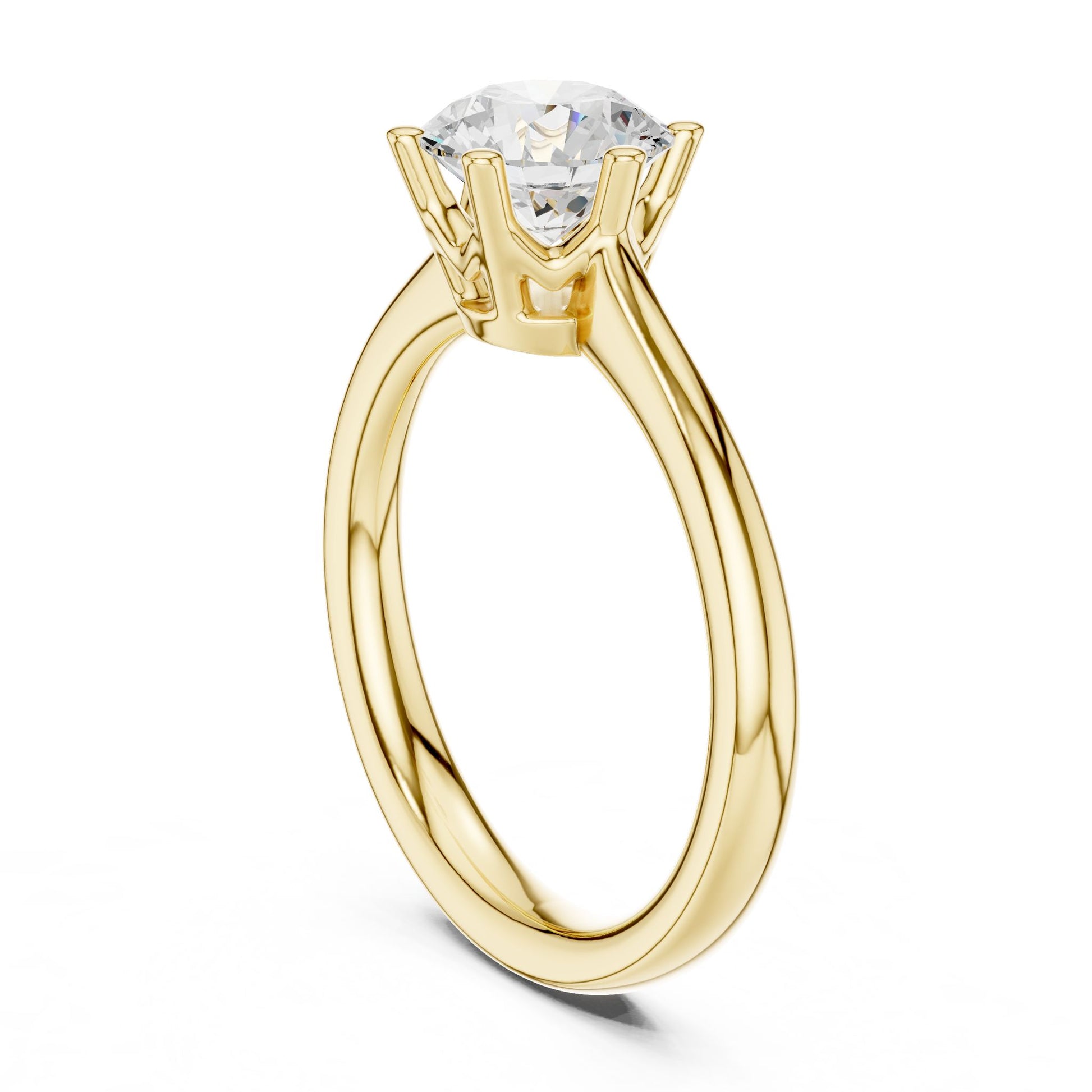 Round Lab Grown Diamond Solitaire Engagement Ring