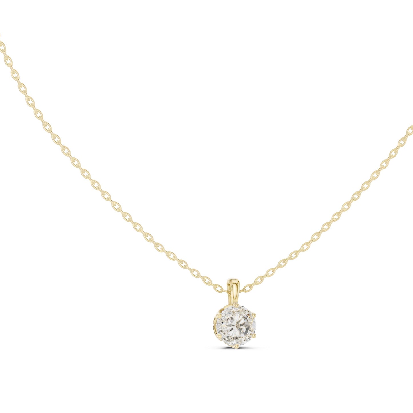 Round Lab Grown Diamond Pendant