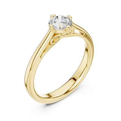 Round Lab Grown Diamond Solitaire Engagement Ring