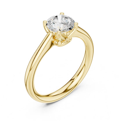 Round Lab Grown Diamond Solitaire Engagement Ring