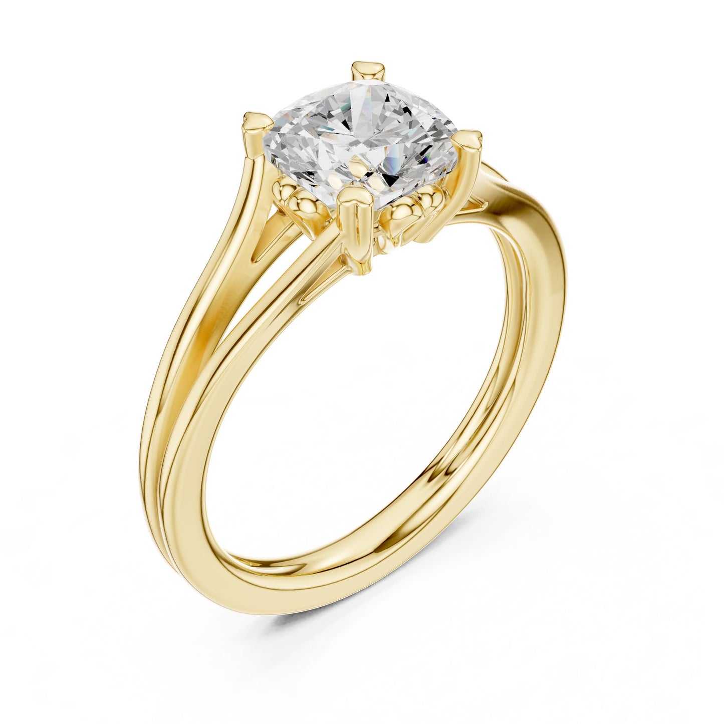 Round Lab Grown Diamond Solitaire Engagement Ring