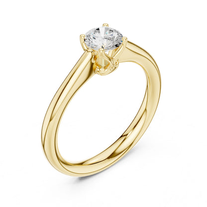 Round Lab Grown Diamond Solitaire Engagement Ring