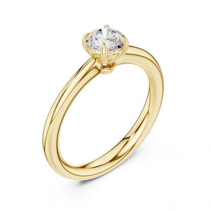 Round Lab Grown Diamond Solitaire Engagement Ring
