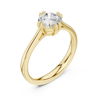 Round Lab Grown Diamond Solitaire Engagement Ring