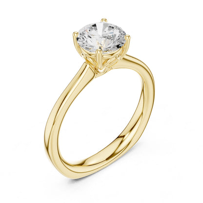 Round Lab Grown Diamond Solitaire Engagement Ring