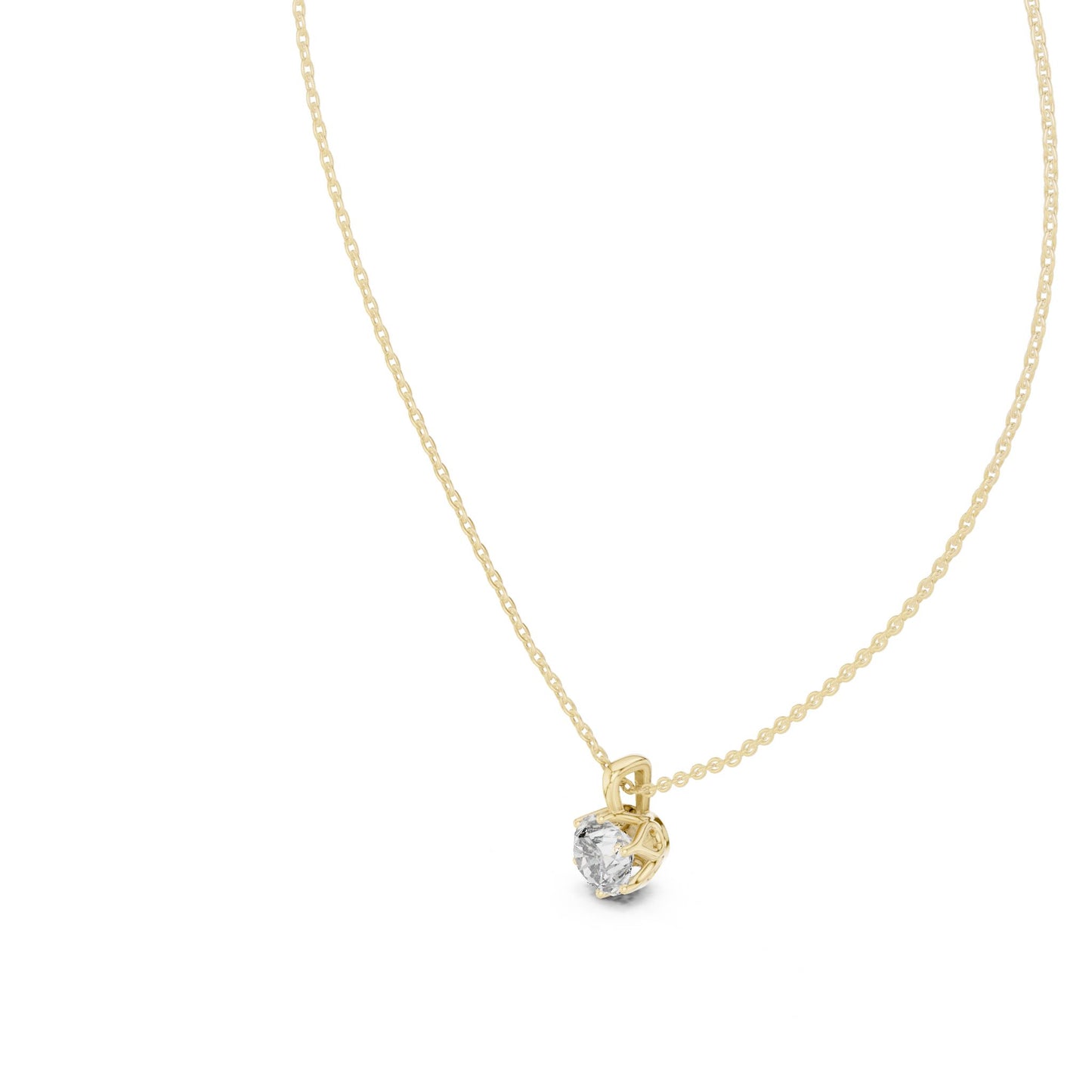 Round Lab Grown Diamond Pendant