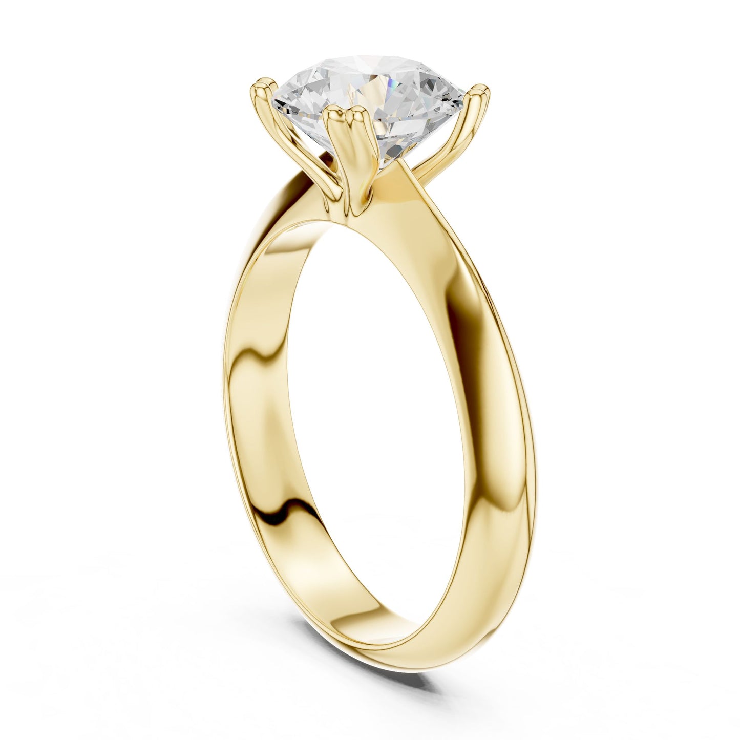 Round Lab Grown Diamond Solitaire Engagement Ring