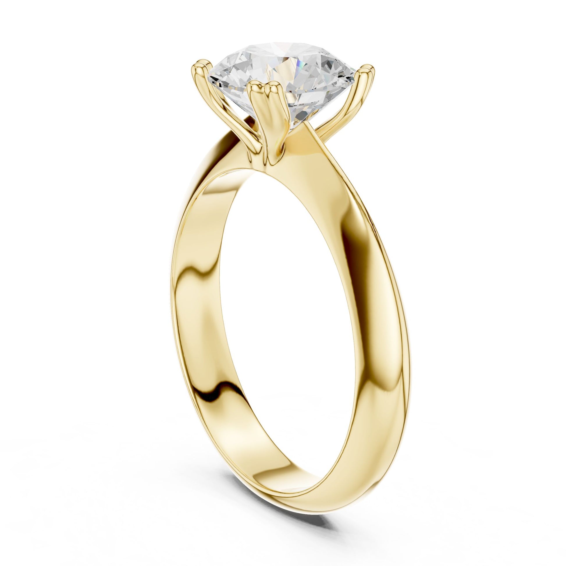 Round Lab Grown Diamond Solitaire Engagement Ring