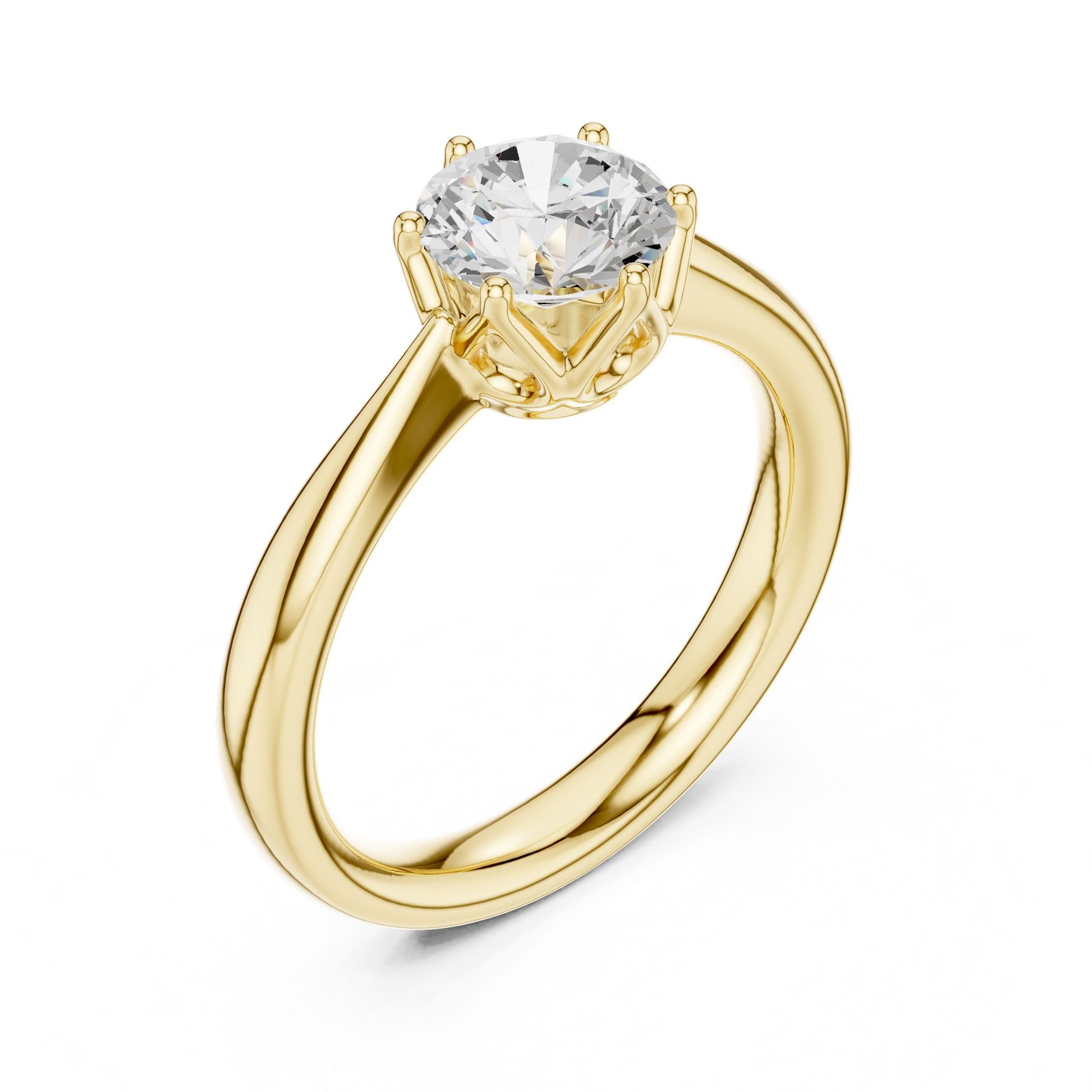 Round Lab Grown Diamond Solitaire Engagement Ring