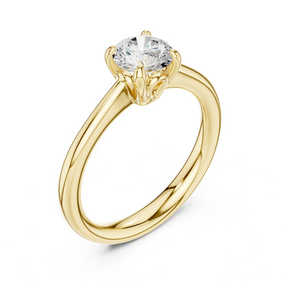 Round Lab Grown Diamond Solitaire Engagement Ring