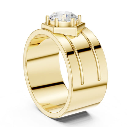 Men's Round Lab Grown Diamond Ring