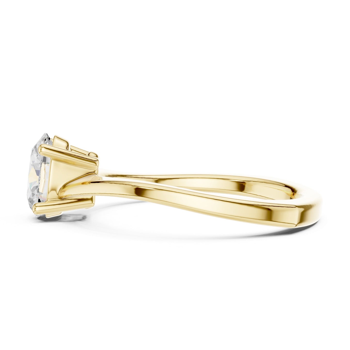 Round Lab Grown Diamond Solitaire Engagement Ring