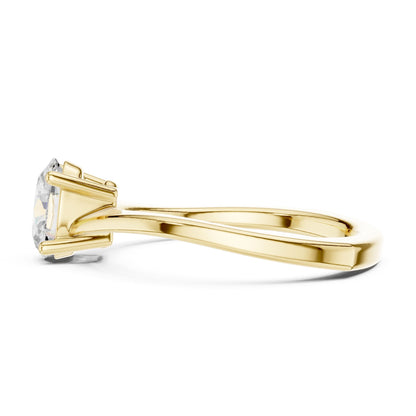 Round Lab Grown Diamond Solitaire Engagement Ring