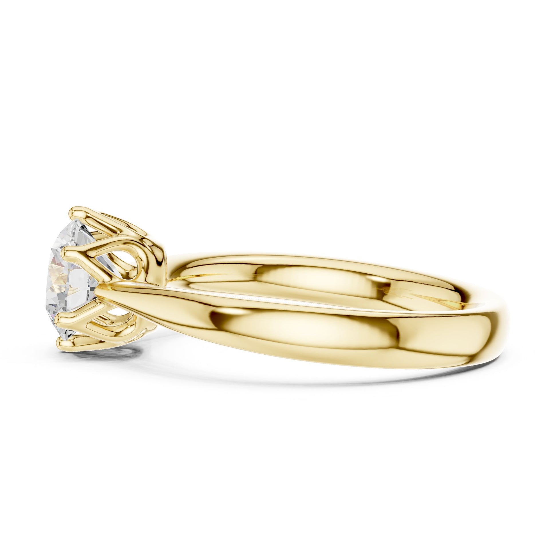 Round Lab Grown Diamond Solitaire Engagement Ring