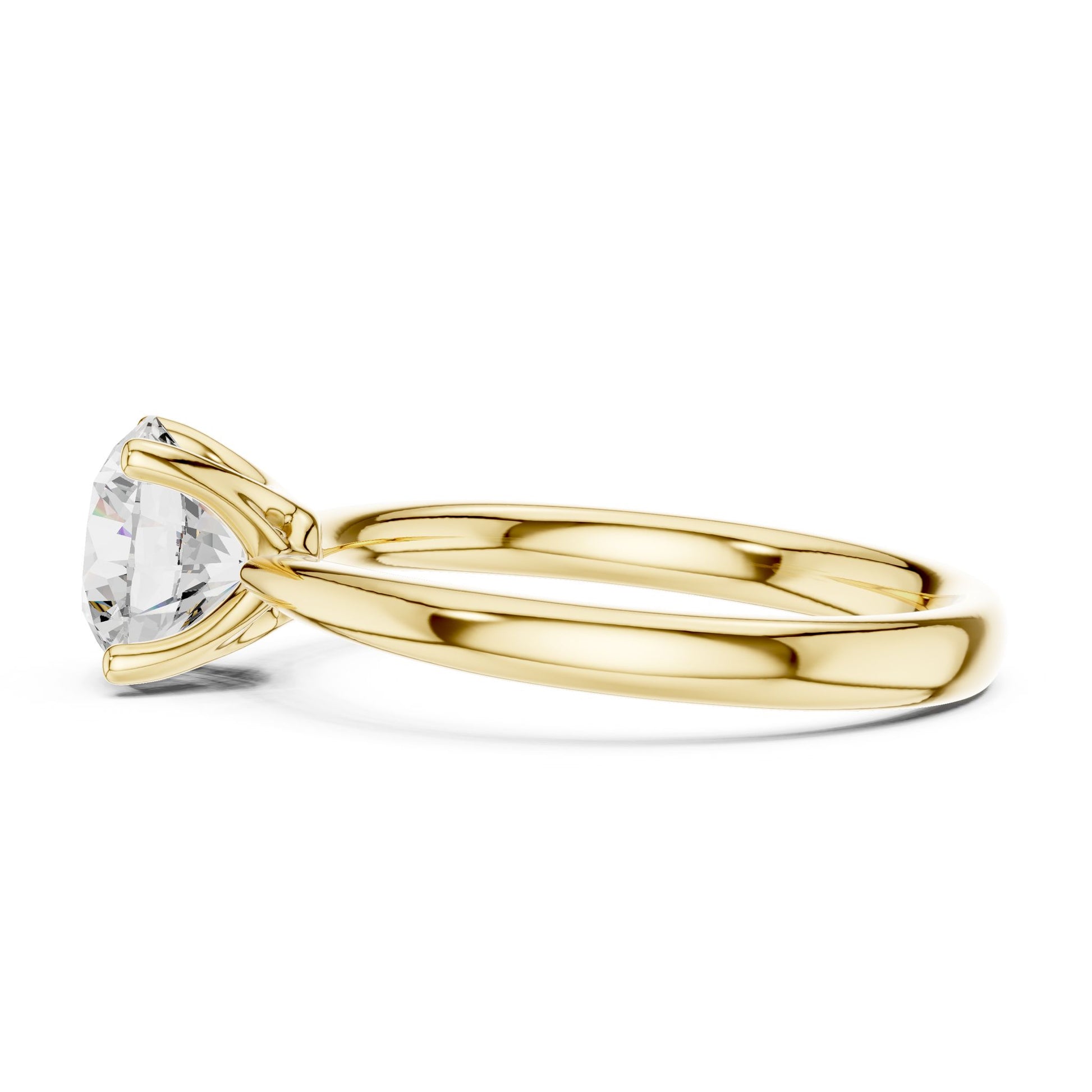 Round Lab Grown Diamond Solitaire Engagement Ring