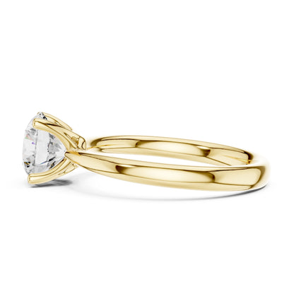 Round Lab Grown Diamond Solitaire Engagement Ring