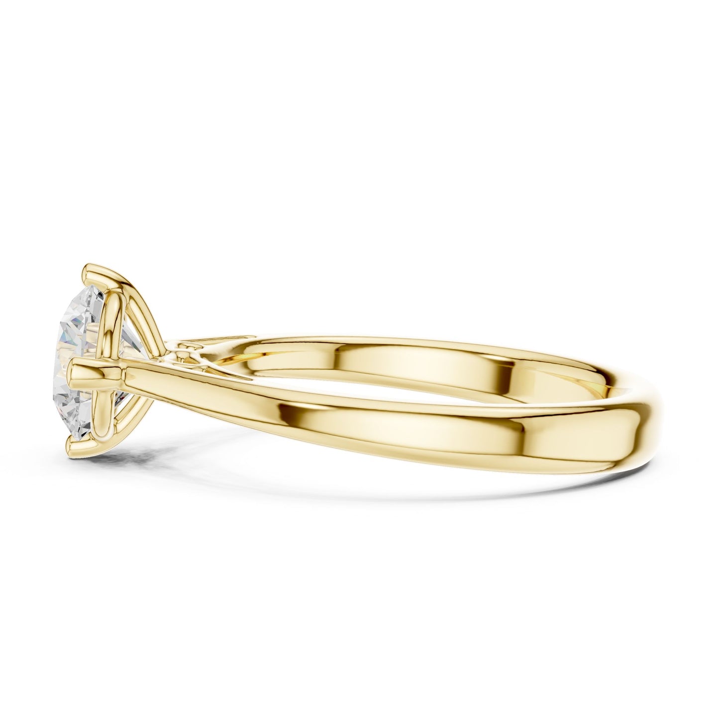 Round Lab Grown Diamond Solitaire Engagement Ring