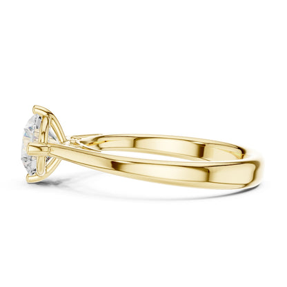 Round Lab Grown Diamond Solitaire Engagement Ring