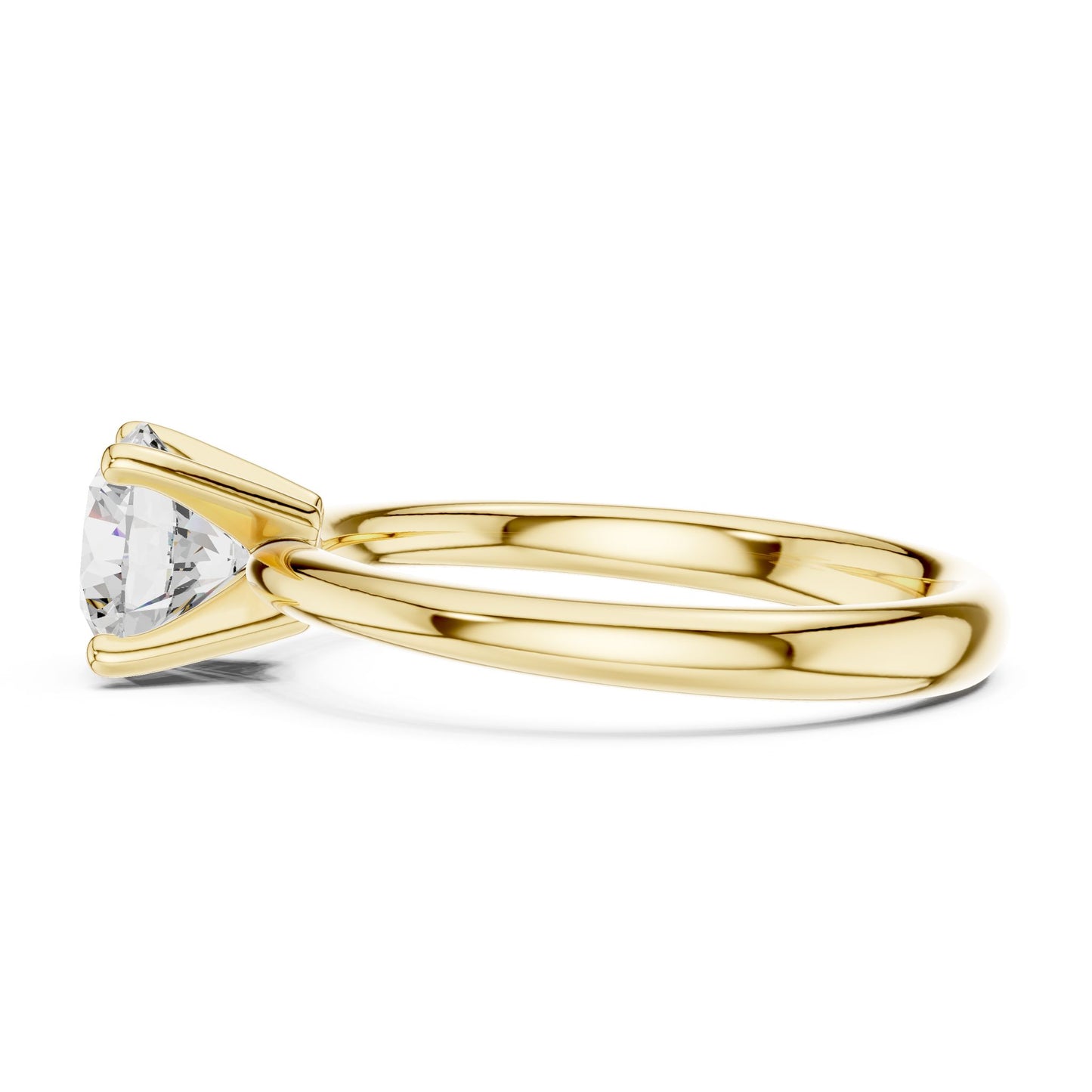 Round Lab Grown Diamond Solitaire Engagement Ring
