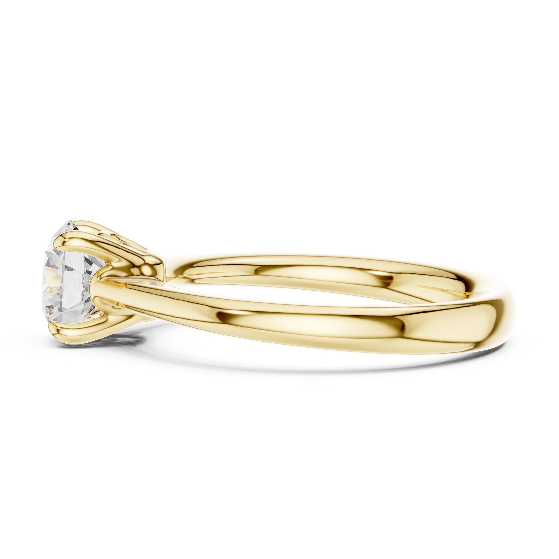 Round Lab Grown Diamond Solitaire Engagement Ring