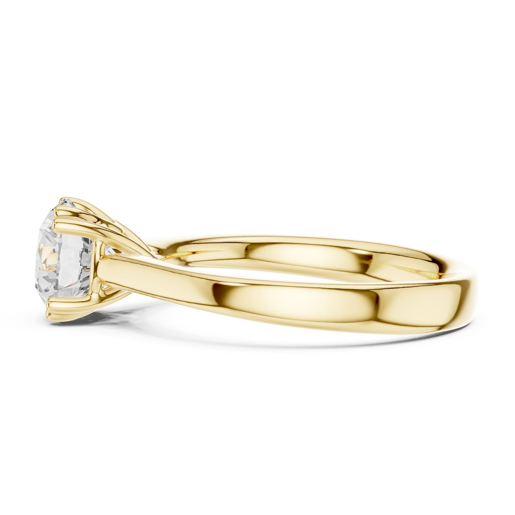 Round Lab Grown Diamond Solitaire Engagement Ring