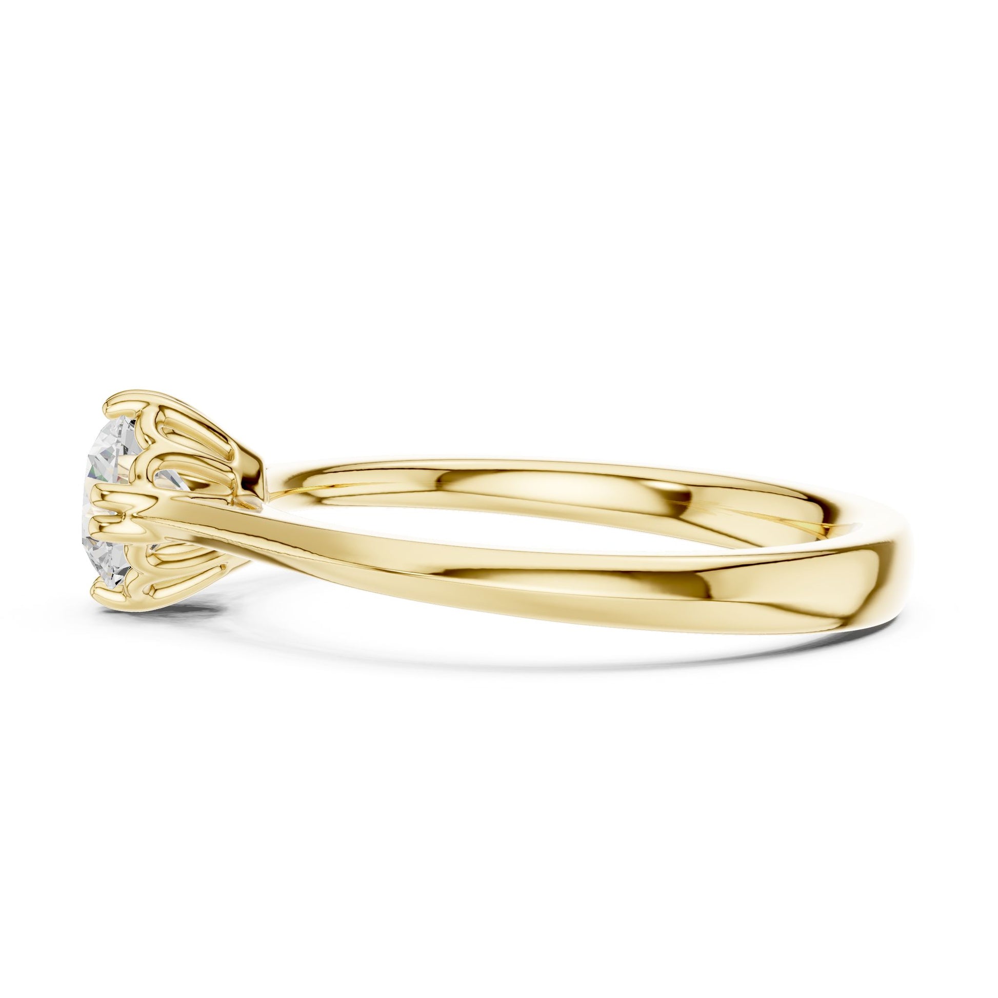 Round Lab Grown Diamond Solitaire Engagement Ring