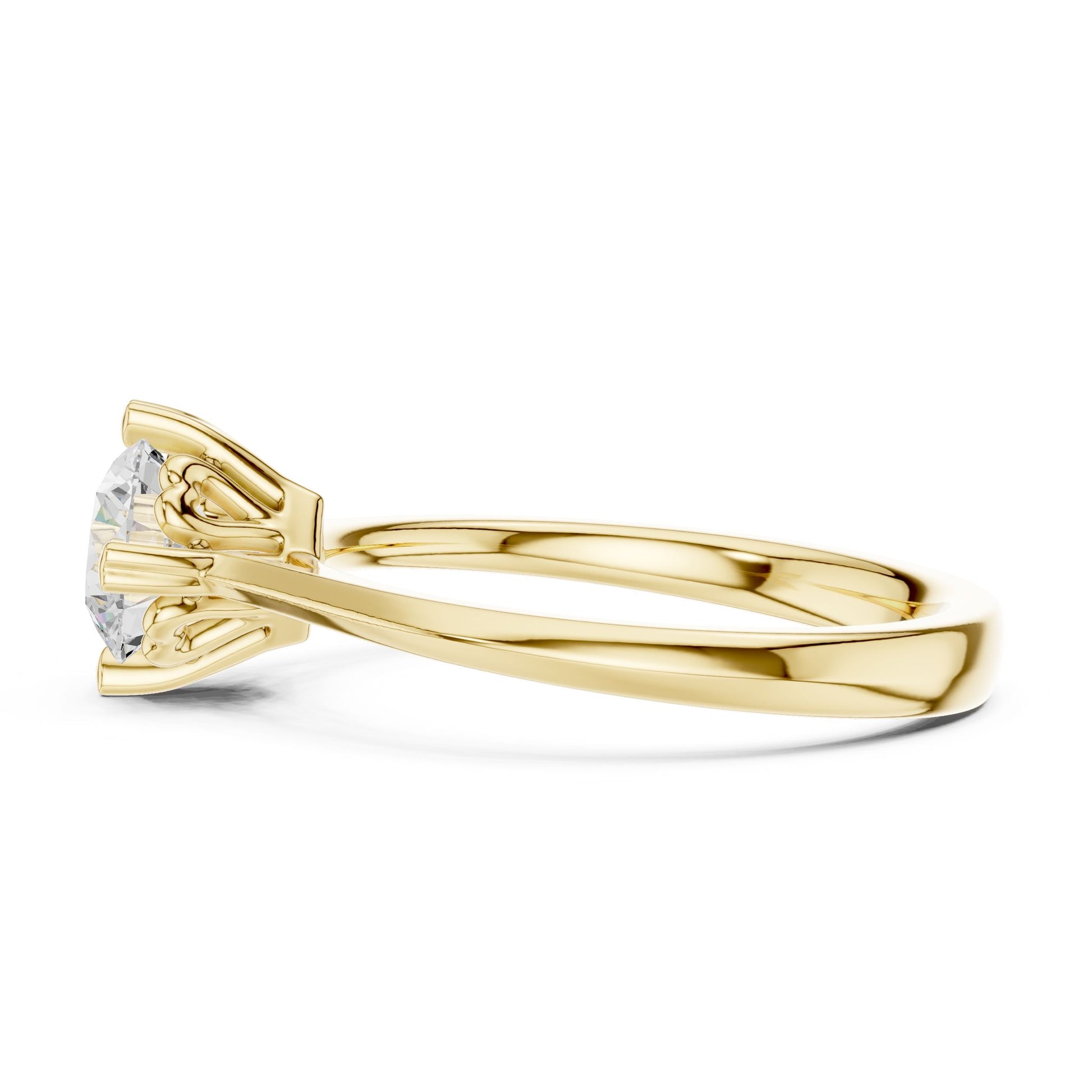 Round Lab Grown Diamond Solitaire Engagement Ring