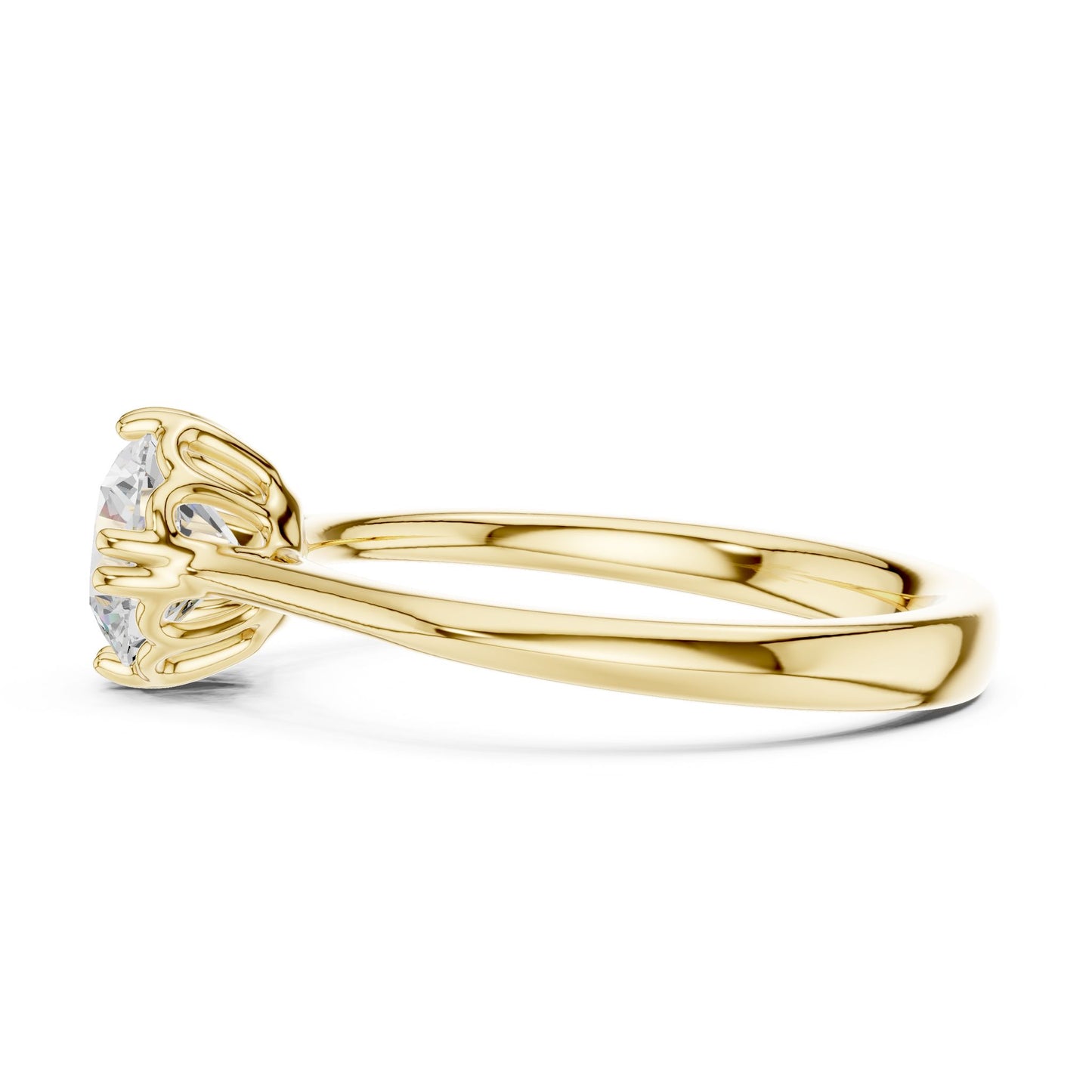 Round Lab Grown Diamond Solitaire Engagement Ring