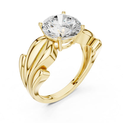 Round Lab Grown Diamond Solitaire Engagement Ring