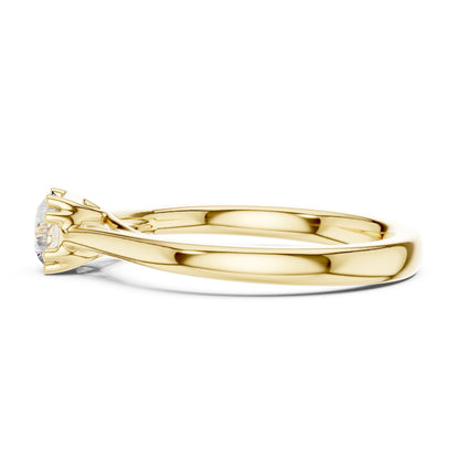 Round Lab Grown Diamond Solitaire Engagement Ring