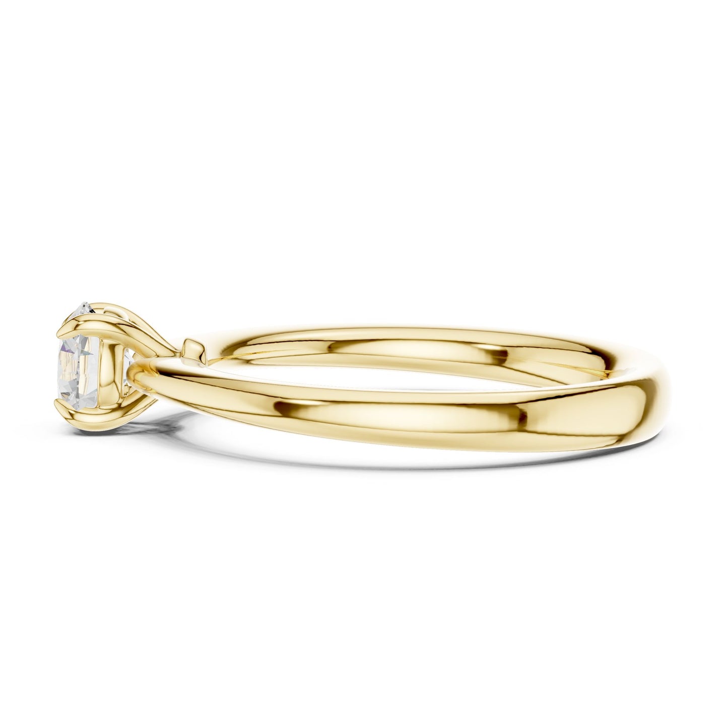 Round Lab Grown Diamond Solitaire Engagement Ring