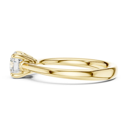 Round Lab Grown Diamond Solitaire Engagement Ring